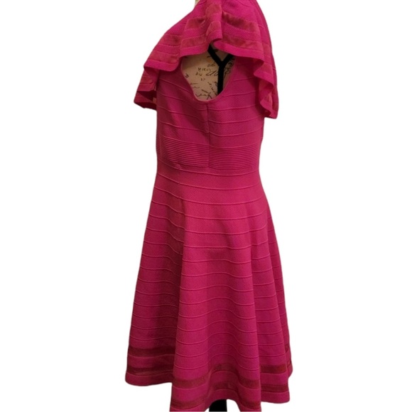Ted Baker Streena Neon Pink One Shoulder Knit Dress - Picture 5 of 12